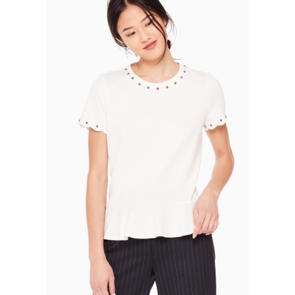 Kate Spade pink sand stud embellished tee Tshirt shirt NWT - Picture 13 of 13